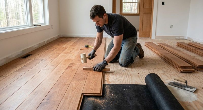 Cherry Floor Installation in Chantilly, VA