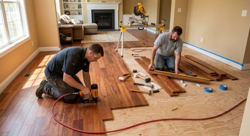 Cherry Floor Installation in Prince William County, VA