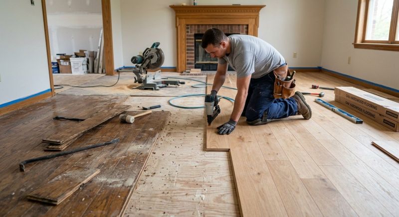Oak Floor Replacement in Fauquier County, VA